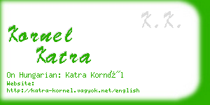 kornel katra business card